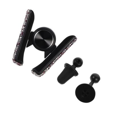 Angoily Cute Car Phone Holder Air Vent Clip Mount Abs Rhinestone Adjustable Car Windshield Accessory