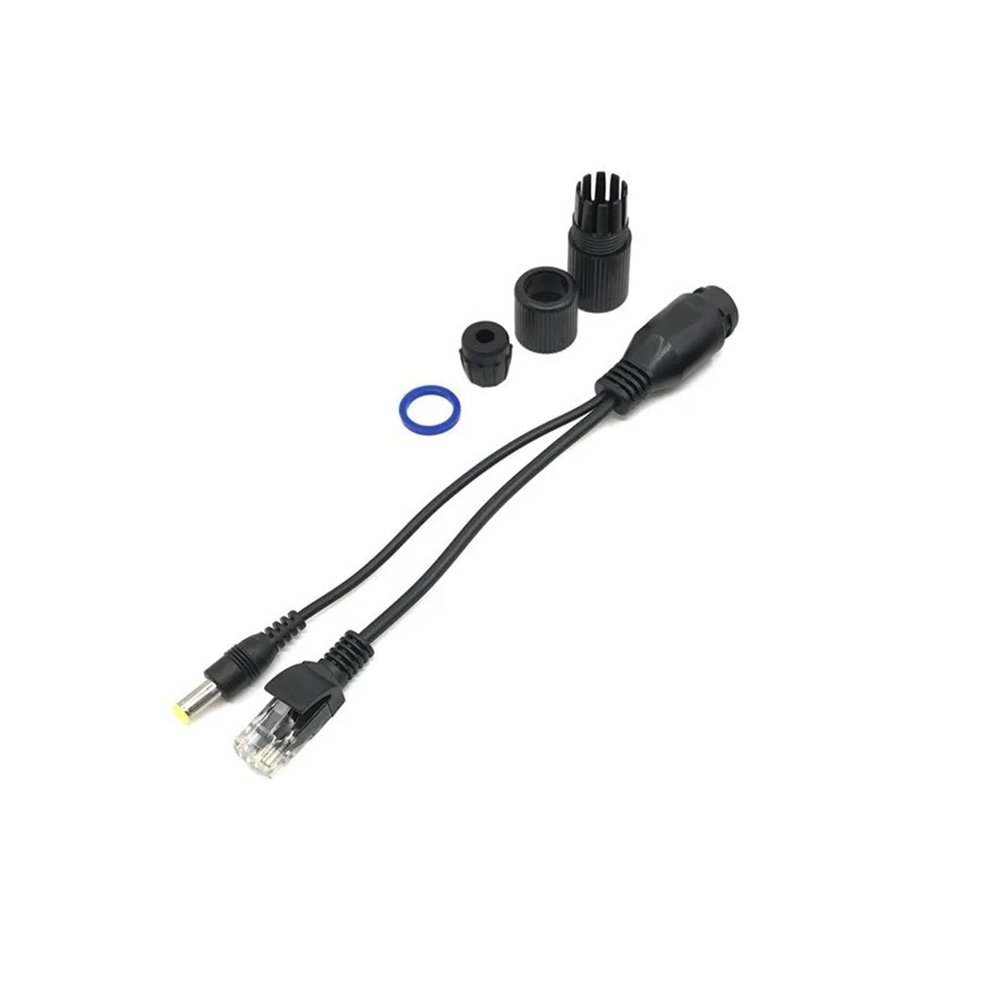 Hot POE Cable Passive Power Over Ethernet Adapter Cable POE Splitter Injector Power Supply Module 12-48v for IP Camera (Size : Black one Set), WANGZC001