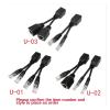 2pcs/1pair RJ45 Splitter Combiner UPOE Cable Kit POE Adapter Cable Connectors Passive Power Cable (Size : U-01) view 2