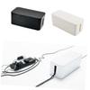 White Plastic Power Cord Storage Box for Wire and Strip Organization view 1