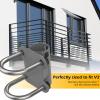 Pole Mount, Pipe Adapter, Mounting Kit Accessories for Dish Antennas, Universal Antenna Aerial Mast Pipe Bracket view 3