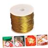DirectNine Basics 4rolls Gold Elastic Cord Decorative Craft Rope for Packaging Wrapping and Crafts and Stretchy Twine for Secure Binding Elegant Gold view 2