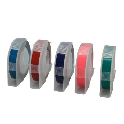 5 Pack Embossing Label Tape, 3D Embossing Label Tapes 9mm Width 9.8ft Length Thermal Transfer Automatic Label, Identification Label Tape, Compatible with Multiple Models