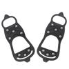 COLLBATH 1pair Non-Skid Crampon Shoe Covers for Ice and Snow Fall Covers for Men and Women Flexible Non-Slip Spikes for Winter Conditions Black view 1