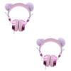 DOITOOL 2pcs Cat Ear Headphones Wireless Headphones for Kids Ear Headset Abs Violet view 1