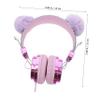 DOITOOL 2pcs Cat Ear Headphones Wireless Headphones for Kids Ear Headset Abs Violet view 2