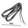 Veemoon 10pcs Telephone Cord 4-core Landline Cable 2 Meters Rj11 Connector Phone Line Fit for Multiple Devices No Crosstalk High Fidelity Easy to Use view 2