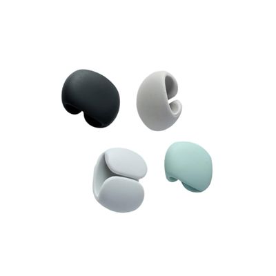 DOITOOL 4pcs Cable Holder Silicone Wire Organizer for Usb Earphones Desktop Cord Winder Duty Design for Home Office Use Keep Cables Tidy