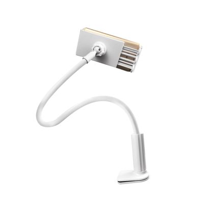 RORPOIR Cell Phone Holder with Flexible Gooseneck and Rotation Long Arm Clip for Smartphones and Tablets Under for Bed Desk and Kitchen