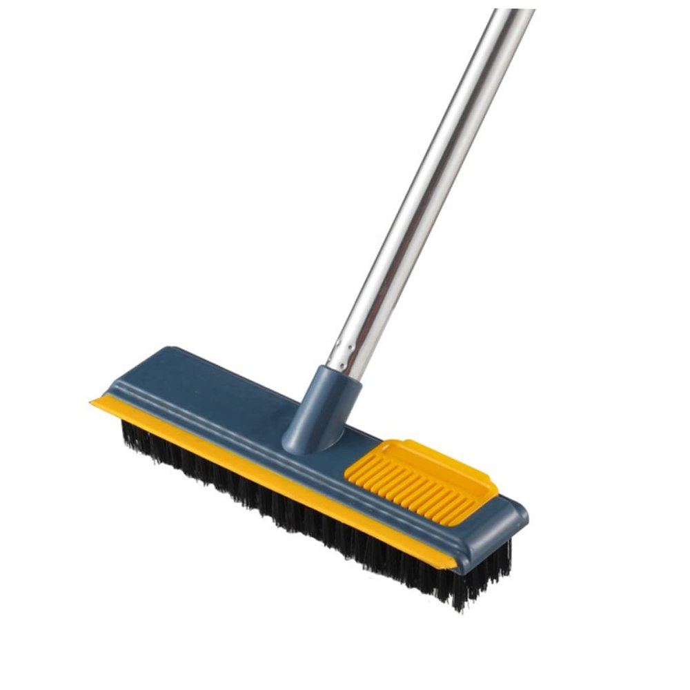 minkissy Floor Scrub Brush Telescopic Handle Grout Cleaner Scraper for Bathroom Suitable for Tiles Decks and Hard Floors Efficient Cleaning Tool for Pet Hair and Removal