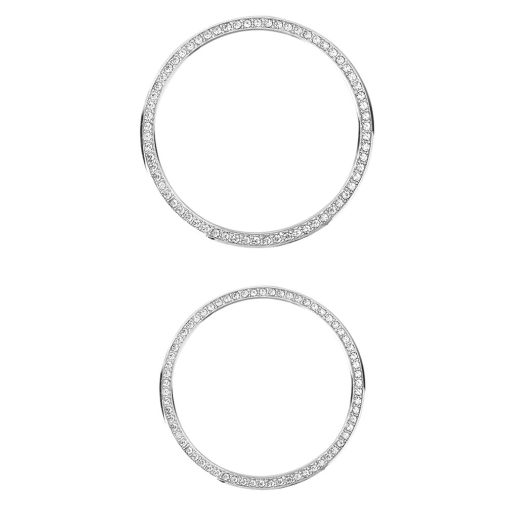 2pcs Bezel Ring Compatible with Samsung Watch Silver Watch Case Upgrade with Sparkling Design for Fashionable Smartwatch Personalization