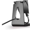 DOITOOL Adjustable Aluminum Alloy Phone Stand for Desk Multi-Functional Cellphone Holder with Stylish Design for Live Streaming and Movie Watching Black view 2