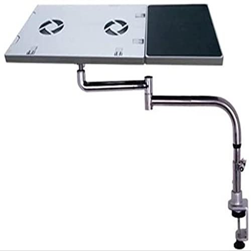 Foldable Laptop Desk, Adjustable Laptop Bed Holder 360-Degree Rotation Stainless Steel Student Dorm Notebook Stand(Color:Silver)