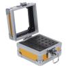 FONDOTIN Nail Drill Bit Holder Box Dustproof Aluminum Organizer for Manicure Grinding Heads Professional Storage for Salon and Home Use Transparent Design for Easy Access view 1