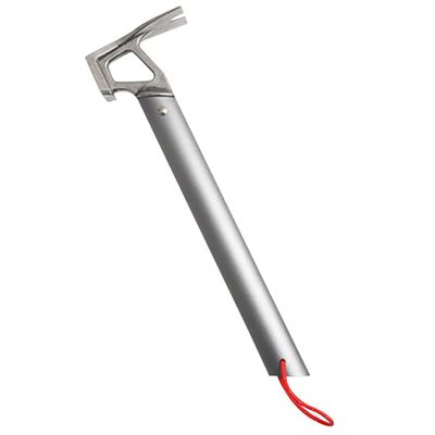 OSALADI Outdoor Aluminum Handle Tent Hammer Lightweight Multi-functional Tool for Driving Stakes Nail Puller Camping Hiking and Diy Projects