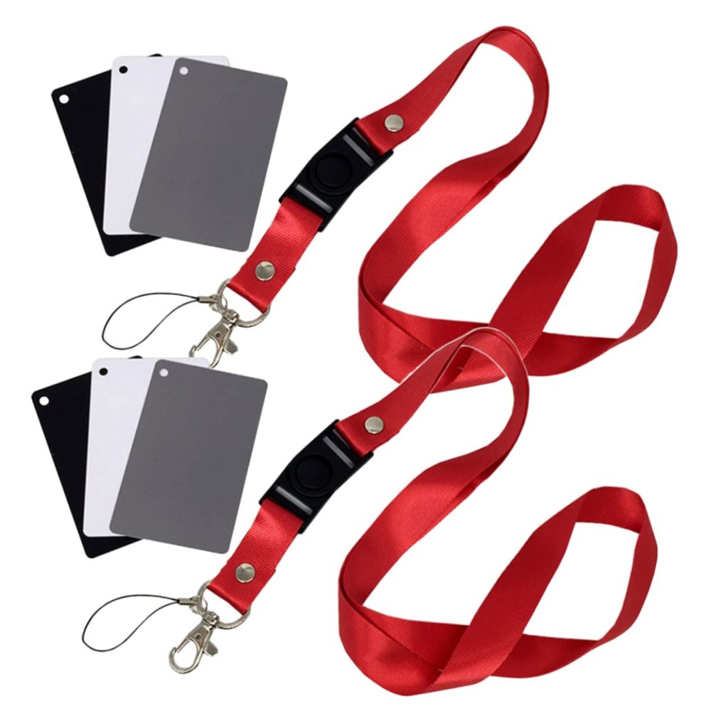 2pcs Photography Balance Card Scratch Resistant for Video White Balance Exposure