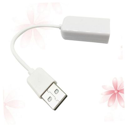 Angoily USB Virtual Channel Sound Card Adapter with Cable Line for Notebooks and Laptops and Play External Audio Jack for Headphones and Speakers White