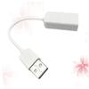 Angoily USB Virtual Channel Sound Card Adapter with Cable Line for Notebooks and Laptops and Play External Audio Jack for Headphones and Speakers White view 1