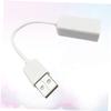Angoily USB Virtual Channel Sound Card Adapter with Cable Line for Notebooks and Laptops and Play External Audio Jack for Headphones and Speakers White view 3