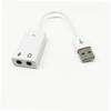 Angoily USB Virtual Channel Sound Card Adapter with Cable Line for Notebooks and Laptops and Play External Audio Jack for Headphones and Speakers White view 4