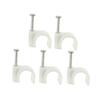 Homoyoyo 100pcs Coax Cable Clips Weather-Resistant Wire Holders for Cord Management Impact-Resistant Plastic Cable Organizers Round Clamps for Use view 1