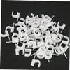 Homoyoyo 100pcs Coax Cable Clips Weather-Resistant Wire Holders for Cord Management Impact-Resistant Plastic Cable Organizers Round Clamps for Use view 2