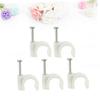 Homoyoyo 100pcs Coax Cable Clips Weather-Resistant Wire Holders for Cord Management Impact-Resistant Plastic Cable Organizers Round Clamps for Use view 3