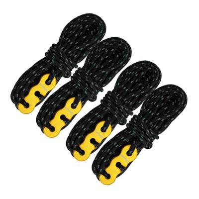 POPETPOP 4pcs Camping Life Rope Reflective Tent Ropes Aluminum Alloy Hooks Strong Guy Line for Tent Outdoor Use