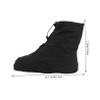 WHAMVOX 1pair Shoe Cover Non- Rain Boot for Outdoor Activities Zippered Design Comfortable Fit Material Black view 2