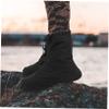 WHAMVOX 1pair Shoe Cover Non- Rain Boot for Outdoor Activities Zippered Design Comfortable Fit Material Black view 3