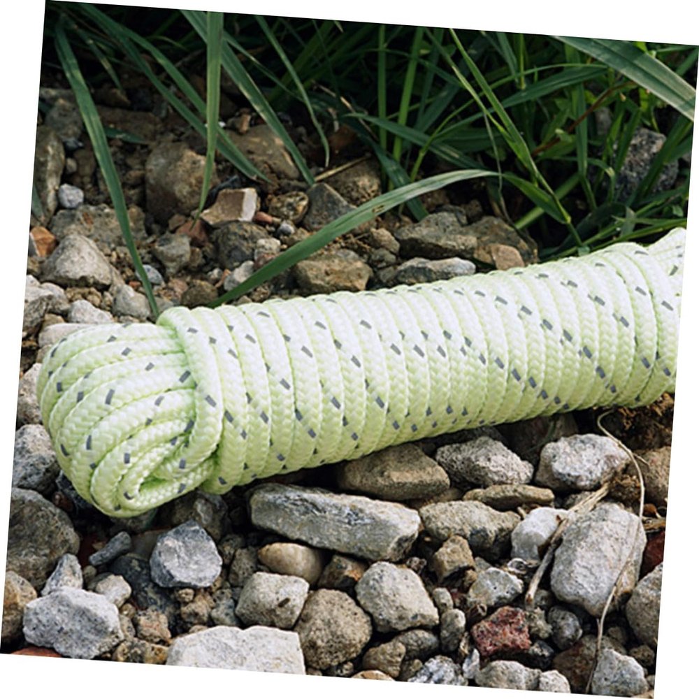 Parliky 20m Luminous Reflective Cord for Camping Glow Dark Guy Rope Waterproof Outdoor Tent Rope for Awnings and Camping Gear