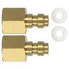 HMKUGO 2PCS 8mm Quick-Disconnect Plug Adapter, Copper 1/8" BSPP Female Thread, PCP Paintball Charging Fittings with Sealing O-Ring view 1