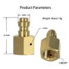 HMKUGO 2PCS 8mm Quick-Disconnect Plug Adapter, Copper 1/8" BSPP Female Thread, PCP Paintball Charging Fittings with Sealing O-Ring view 4