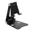 DOITOOL Adjustable Cell Phone Stand with Anti-Slip Base Compact Aluminum Alloy Smartphone Holder for Desk Compatible with iPhone Pixel Black view 1