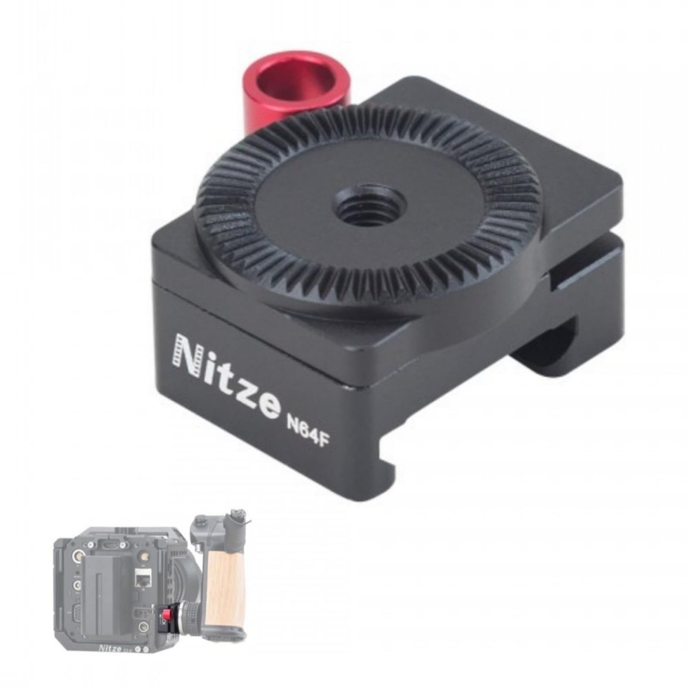 DirectNine Basics Nitze Rosette Mount Adapter to QR NATO Clamp Compatible with Camera Cage Rig Handle Grip