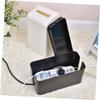 Homoyoyo Multifunctional Wire Storage Box Medium Plastic Organizer for Hiding Charger Cables Power Strips and Adapters Protection for Use Black view 3
