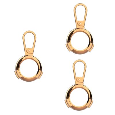 DOITOOL 3pcs -Lost Keychain Cover for Locating Device Attachment to Keys Pets Hollow Design for Seamless Charging Access