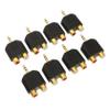 Homoyoyo 8pcs Audio Splitter Adapter Male to Dual Female y Connector for Tv Laptop and Phone Plated Wear Audio Video Signal Transmission view 1