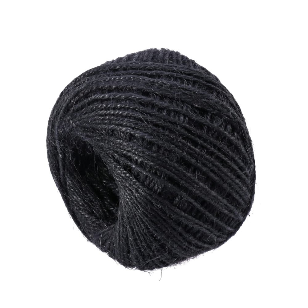 Hohopeti Garden Rope Thick Twine String Black Cord Jute Rope for Crafts Decorations DIY Party
