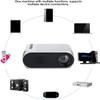 aiqiua Mini Projector, WiFi Movie Projector with Synchronize Smartphone Screen with 1080P Support and 60 Video Projector Support TV Stick, USB, Laptop,Simple operation, sensitive, will not be stuck view 3