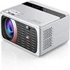 aiqiua Mini Projector, WiFi Movie Projector with Synchronize Smartphone Screen with 1080P Support and 200 Video Projector Support TV Stick, Simple operation, sensitive, will not be stuck view 1