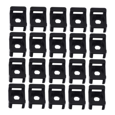 100pcs Cable Ties Mounts for Cord Management Wire Cable Ties Clips Organizer Holder Mount Base