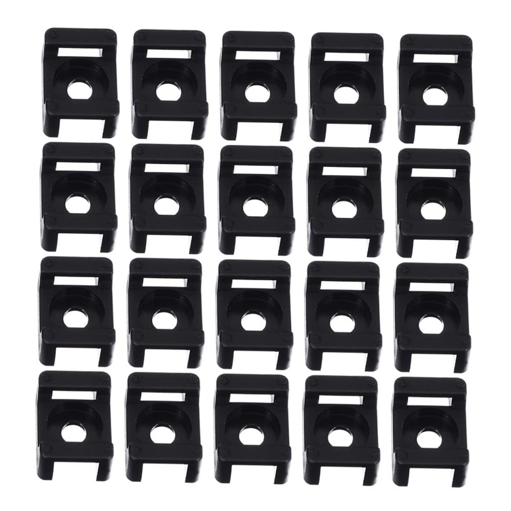 100pcs Cable Ties Mounts for Cord Management Wire Cable Ties Clips Organizer Holder Mount Base