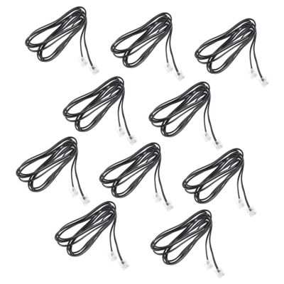 Veemoon 10pcs Core Telephone Wire Extension Cable for Landline Connections Coating for Office and Home Use High Fidelity Transmission Pure Shielding