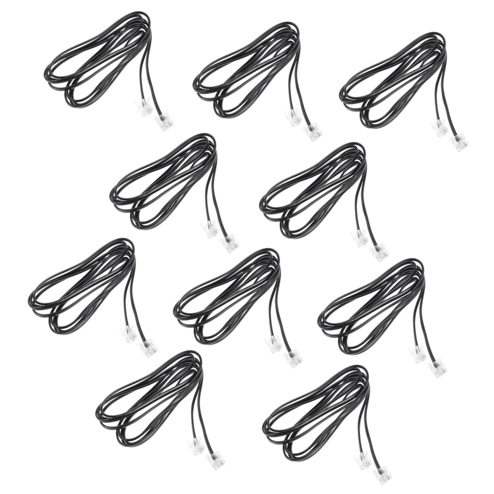 Veemoon 10pcs Core Telephone Wire Extension Cable for Landline Connections Coating for Office and Home Use High Fidelity Transmission Pure Shielding