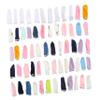 FOMIYES 60pcs Wear Resistant Finger Cots Breathable Cotton Finger Sleeves for Protection Gardening Crafting Typing and Electronics Repair White Random Colors view 1