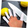 FOMIYES 60pcs Wear Resistant Finger Cots Breathable Cotton Finger Sleeves for Protection Gardening Crafting Typing and Electronics Repair White Random Colors view 2