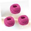 WHAMVOX 50m Rope Set 3 Pcs Rosy Pink Twine String for Garden Crafts Decorations view 2