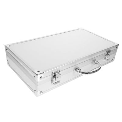 jojofuny Aluminum Alloy Toolbox Abs Medicine Storage Box Portable Carry Case Large Capacity Multi-purpose Tool Box for Home School Hospital