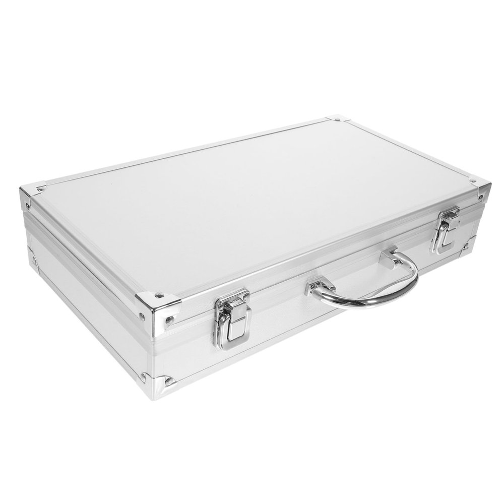 jojofuny Aluminum Alloy Toolbox Abs Medicine Storage Box Portable Carry Case Large Capacity Multi-purpose Tool Box for Home School Hospital